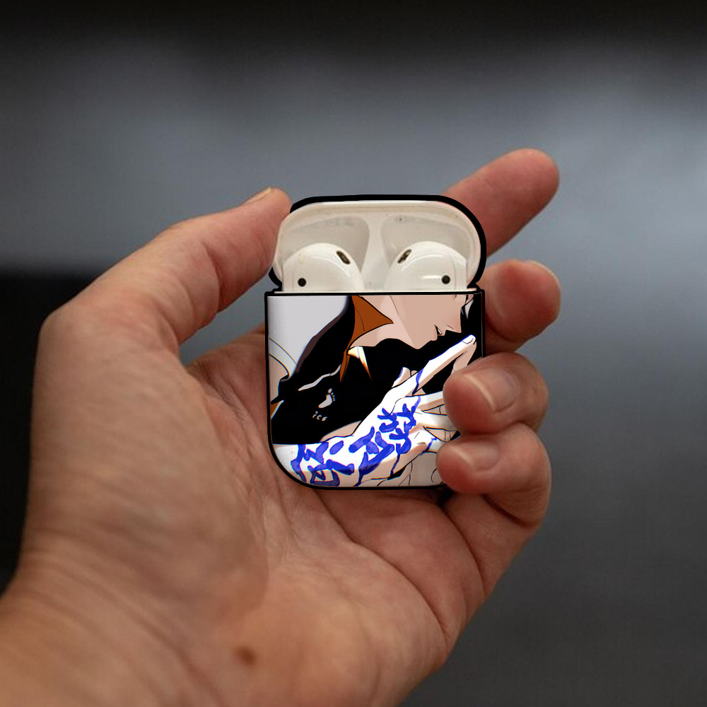 ハイキュー!! Haikyu!! AirPods 第2世代保護ケース ハードシェル ブラック 耐衝撃・防指紋・カラビナ付き