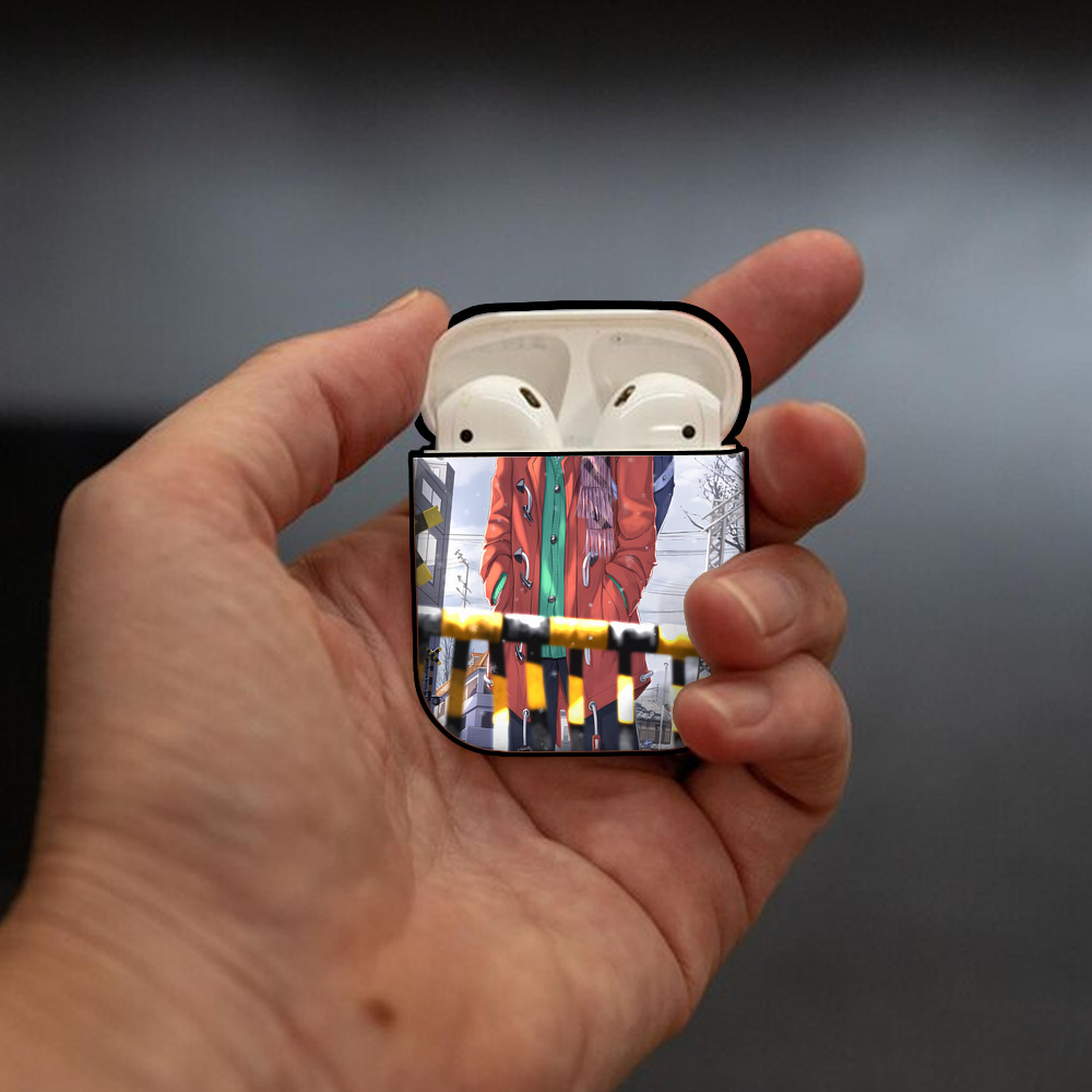 ハイキュー!! Haikyu!! AirPods 第2世代保護ケース ハードシェル ブラック 耐衝撃・防指紋・カラビナ付き
