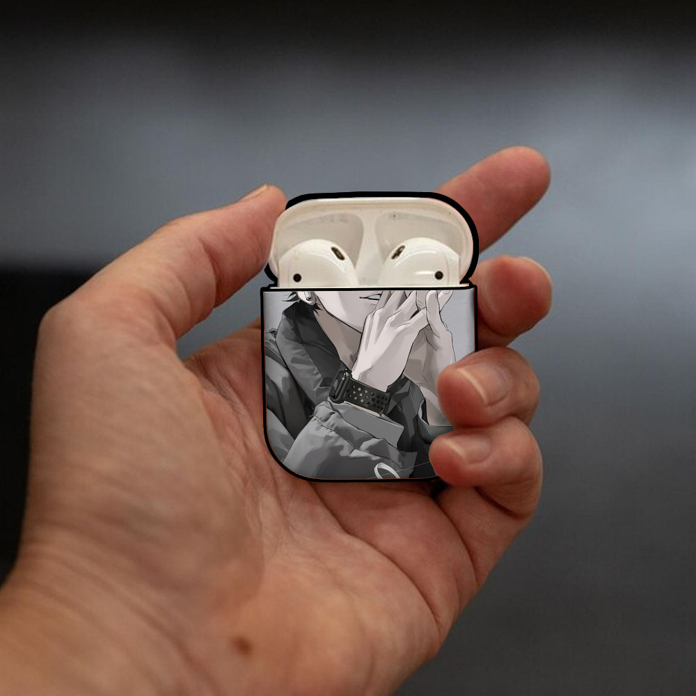 ハイキュー!! Haikyu!! AirPods 第2世代保護ケース ハードシェル ブラック 耐衝撃・防指紋・カラビナ付き