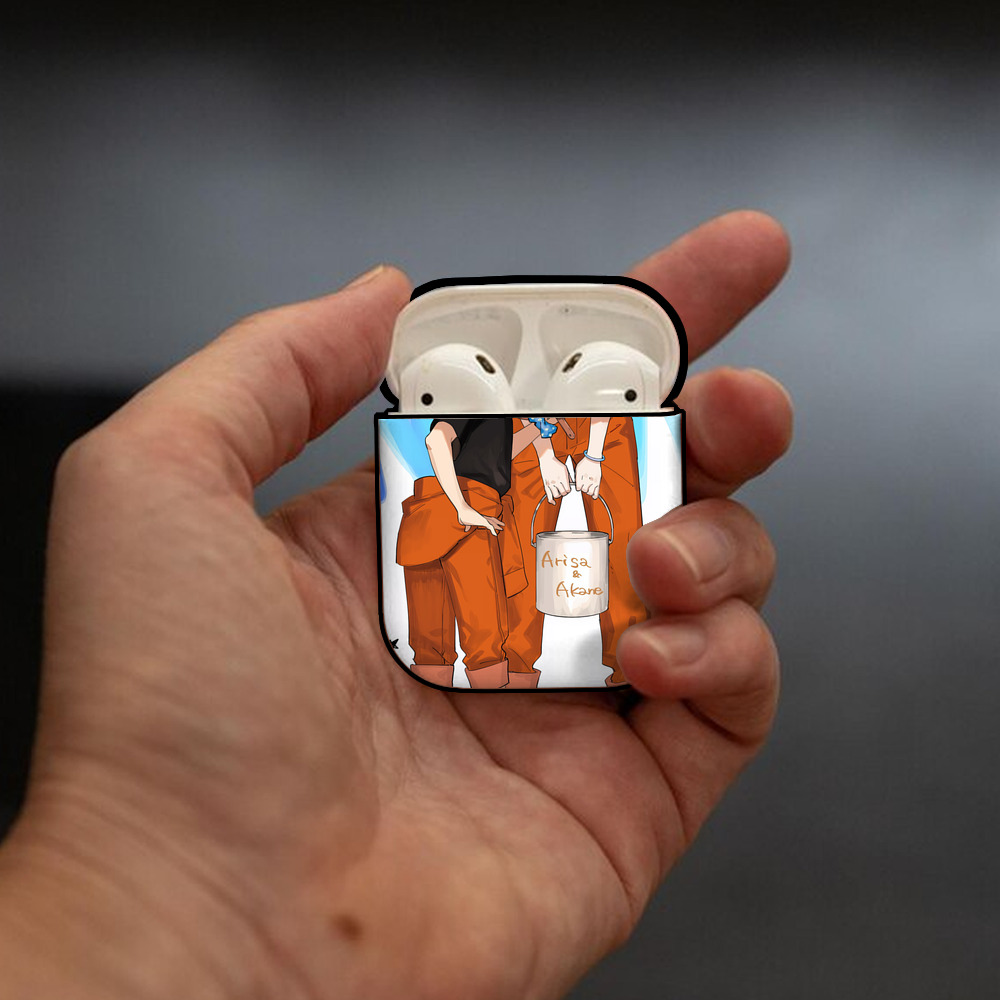 ハイキュー!! Haikyu!! AirPods 第2世代保護ケース ハードシェル ブラック 耐衝撃・防指紋・カラビナ付き