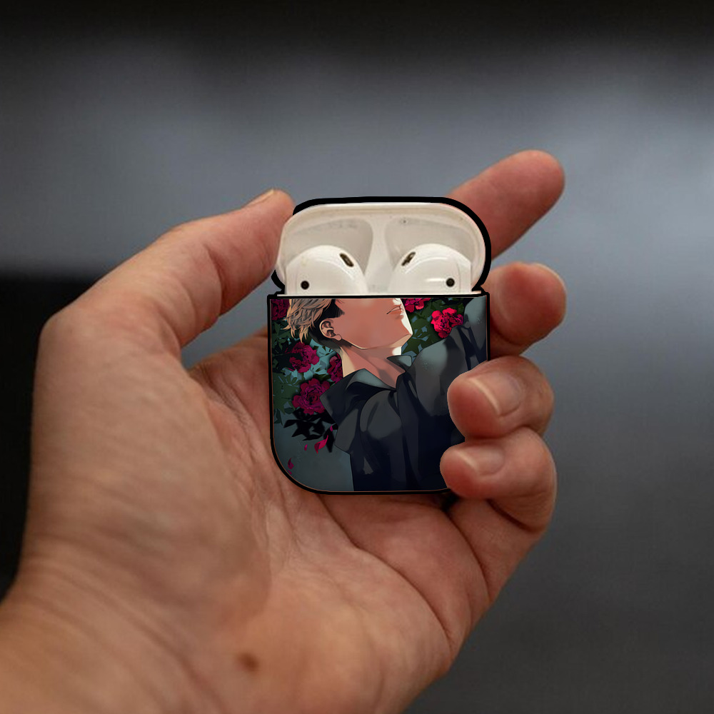 ハイキュー!! Haikyu!! AirPods 第2世代保護ケース ハードシェル ブラック 耐衝撃・防指紋・カラビナ付き
