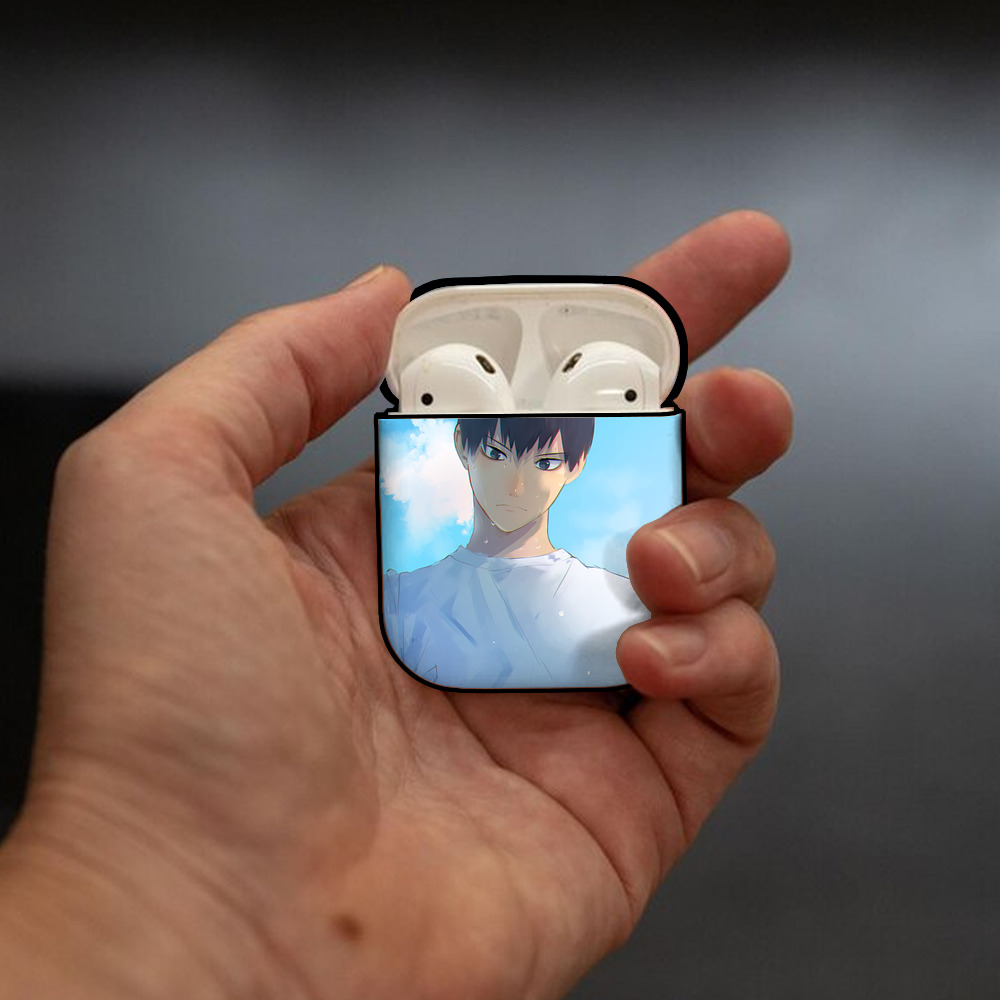 ハイキュー!! Haikyu!! AirPods 第2世代保護ケース ハードシェル ブラック 耐衝撃・防指紋・カラビナ付き
