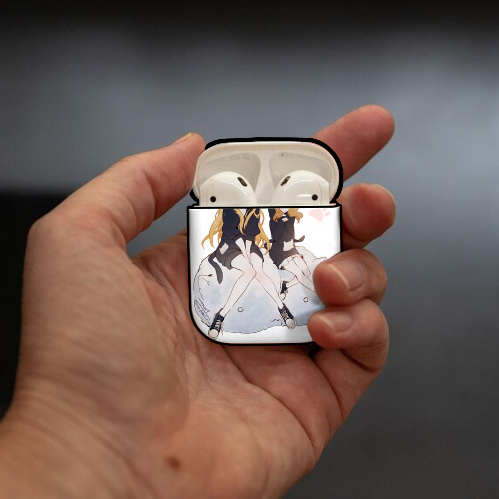 ハイキュー!! Haikyu!! AirPods 第2世代保護ケース ハードシェル ブラック 耐衝撃・防指紋・カラビナ付き