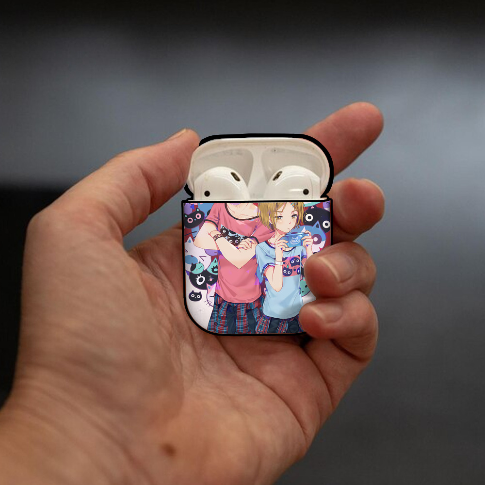 ハイキュー!! Haikyu!! AirPods 第2世代保護ケース ハードシェル ブラック 耐衝撃・防指紋・カラビナ付き