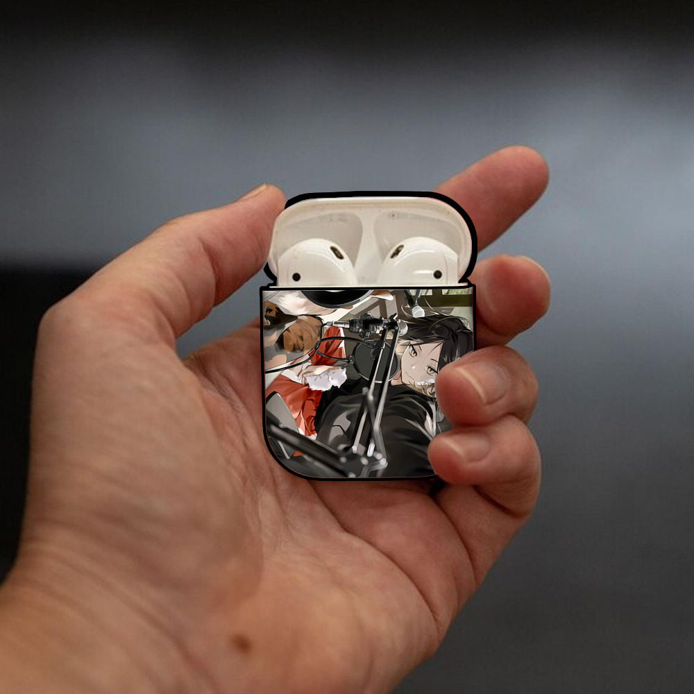 ハイキュー!! Haikyu!! AirPods 第2世代保護ケース ハードシェル ブラック 耐衝撃・防指紋・カラビナ付き