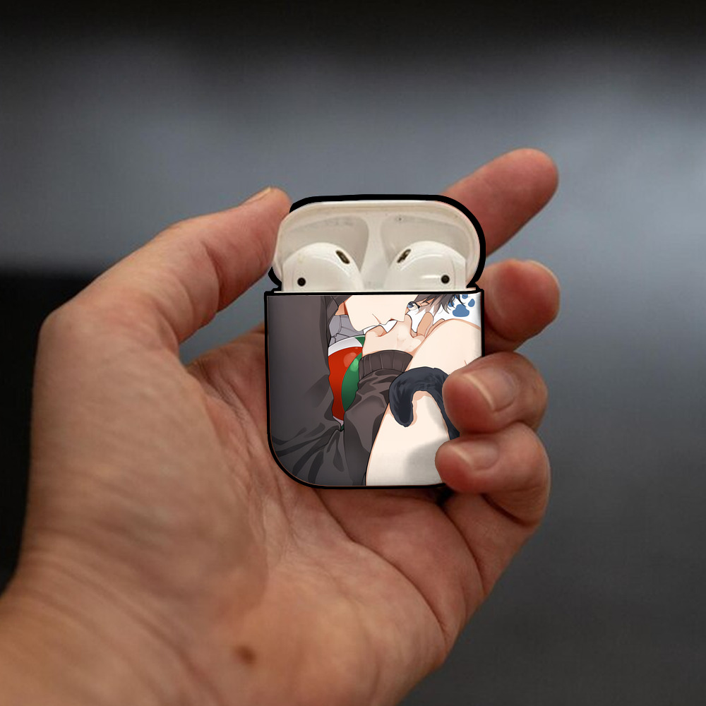 ハイキュー!! Haikyu!! AirPods 第2世代保護ケース ハードシェル ブラック 耐衝撃・防指紋・カラビナ付き