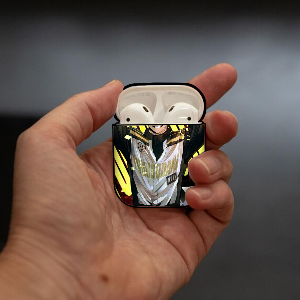 ハイキュー!! Haikyu!! AirPods 第2世代保護ケース ハードシェル ブラック 耐衝撃・防指紋・カラビナ付き