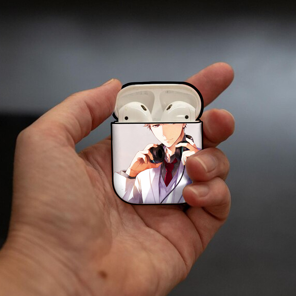 ハイキュー!! Haikyu!! AirPods 第2世代保護ケース ハードシェル ブラック 耐衝撃・防指紋・カラビナ付き