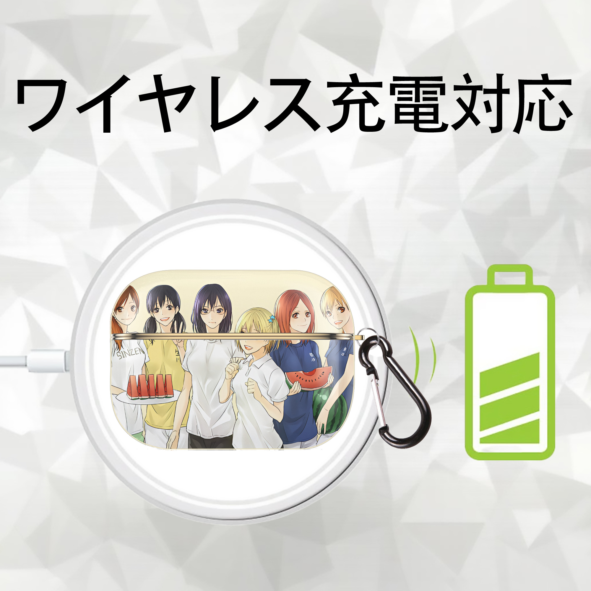 ハイキュー!! Haikyu!! 【AirPods Pro用】ハードシェル保護ケース｜耐衝撃・防指紋・カラビナ付き商品仕様
