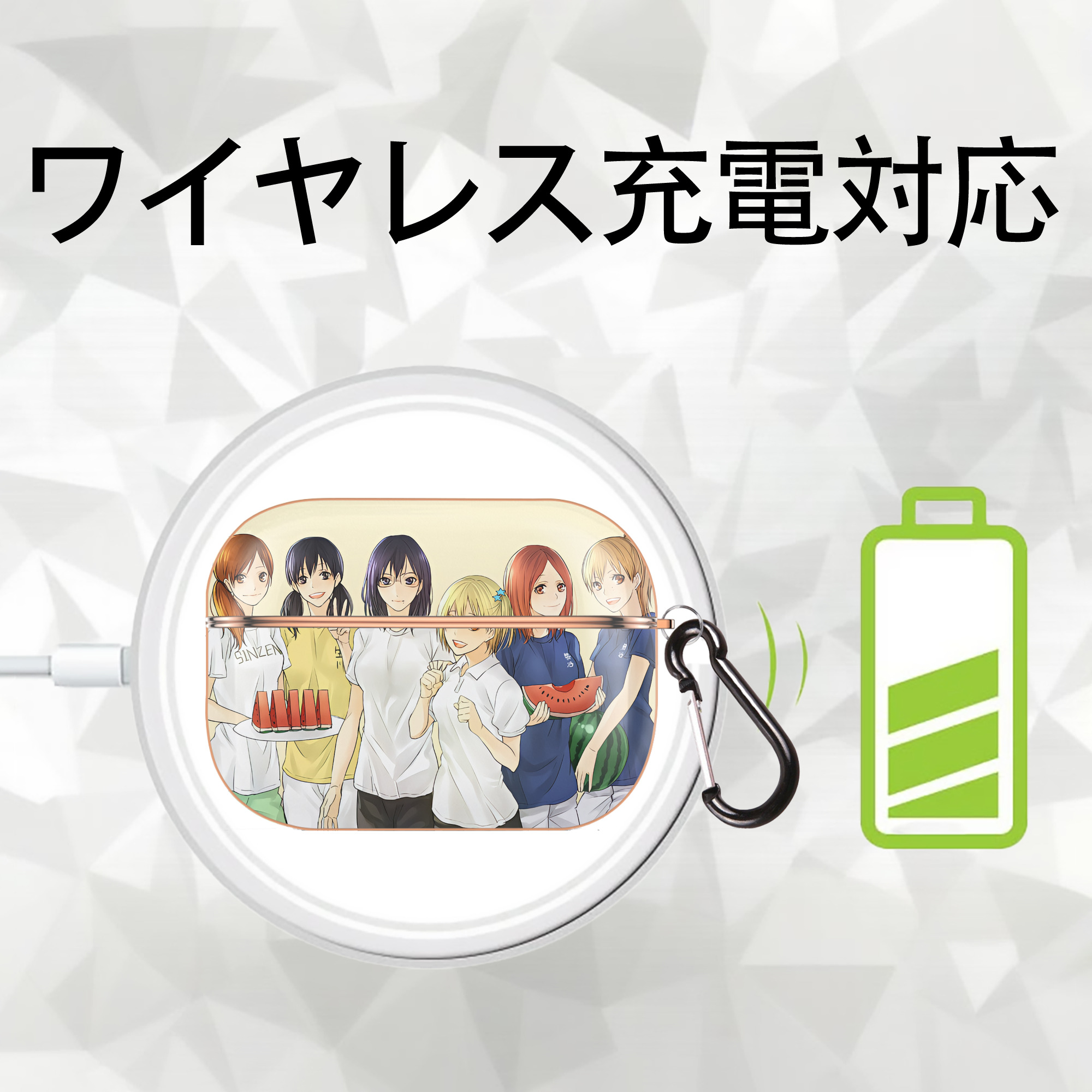 ハイキュー!! Haikyu!! 【AirPods Pro用】ハードシェル保護ケース｜耐衝撃・防指紋・カラビナ付き商品仕様