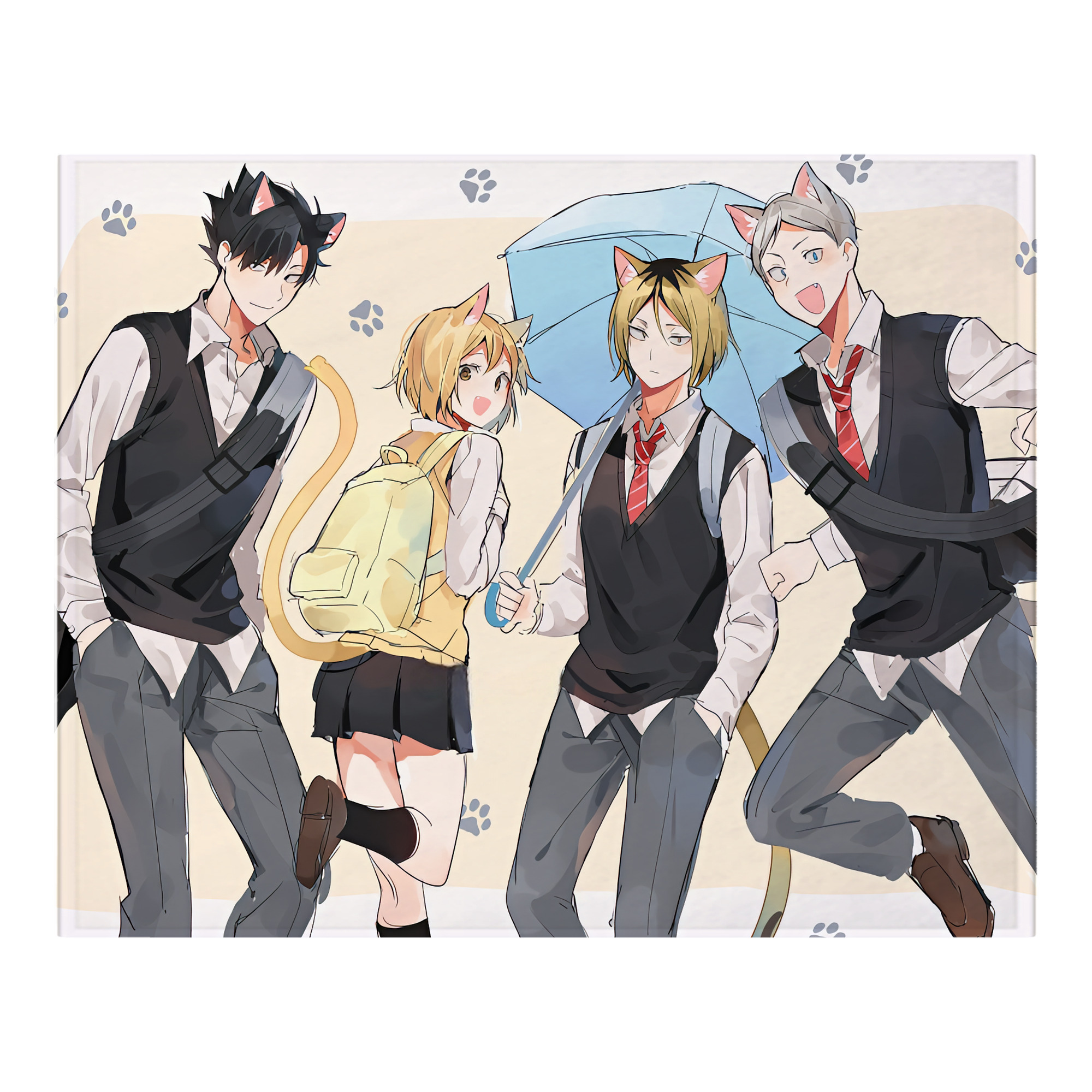（画像用） ハイキュー!! Haikyu!! フランネルブランケット・多サイズ対応（横型）